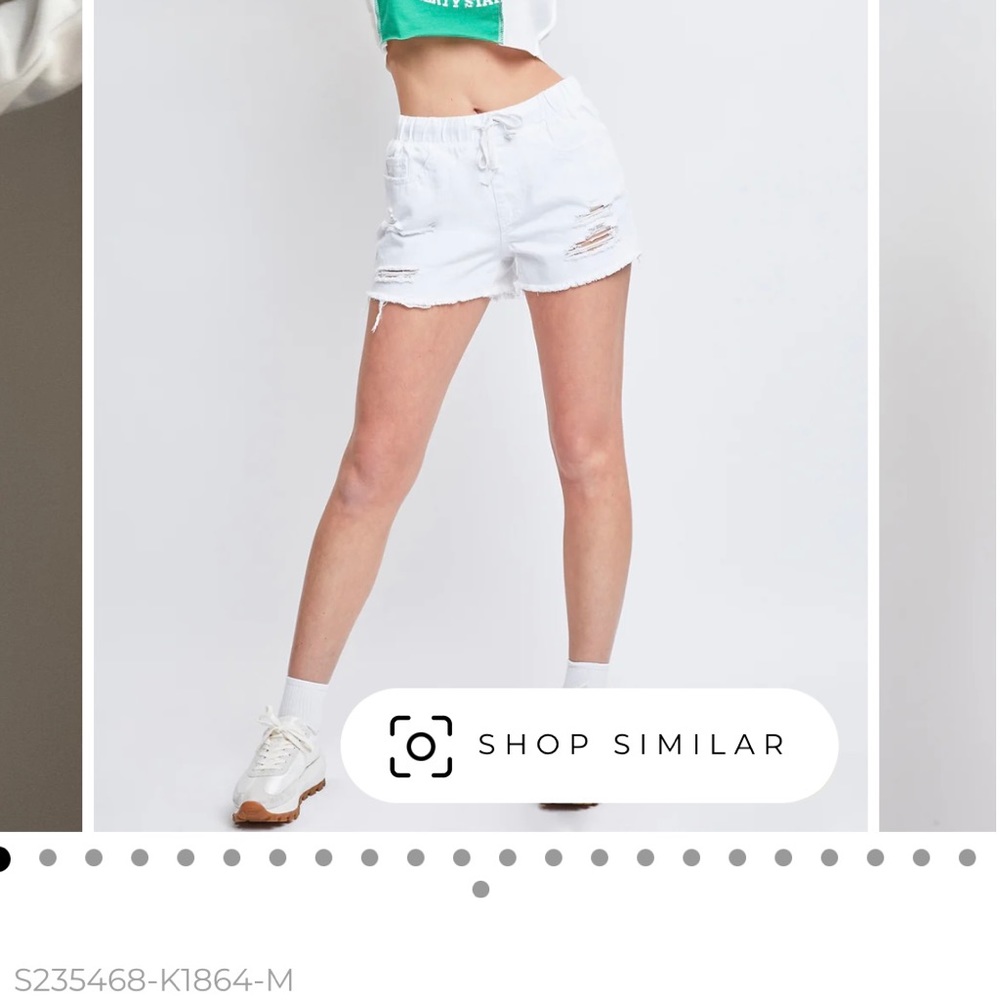 YMI NWT distressed white joggers